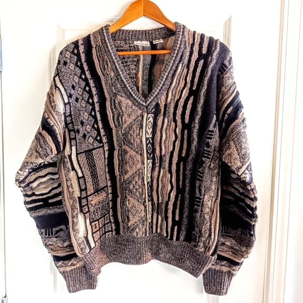 Vintage Maglificio Florence Italian Wool V-Neck Sweater